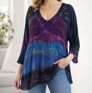 Greater Good Tie-dye Tunic Top Size L/XL